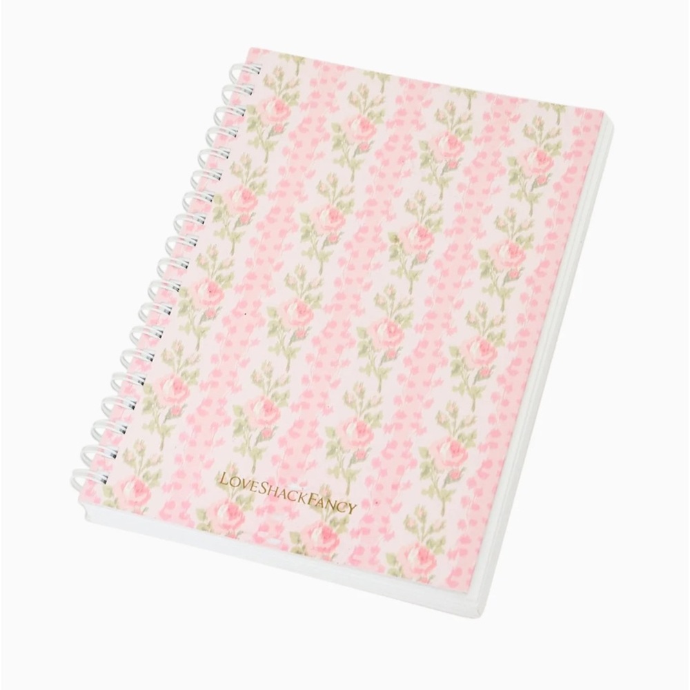LoveShackFancy Strawberry Macaroon Spiral Notebook
